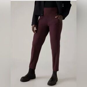 Athleta Endless Satin Side Strip Pants - Spiced Cabernet